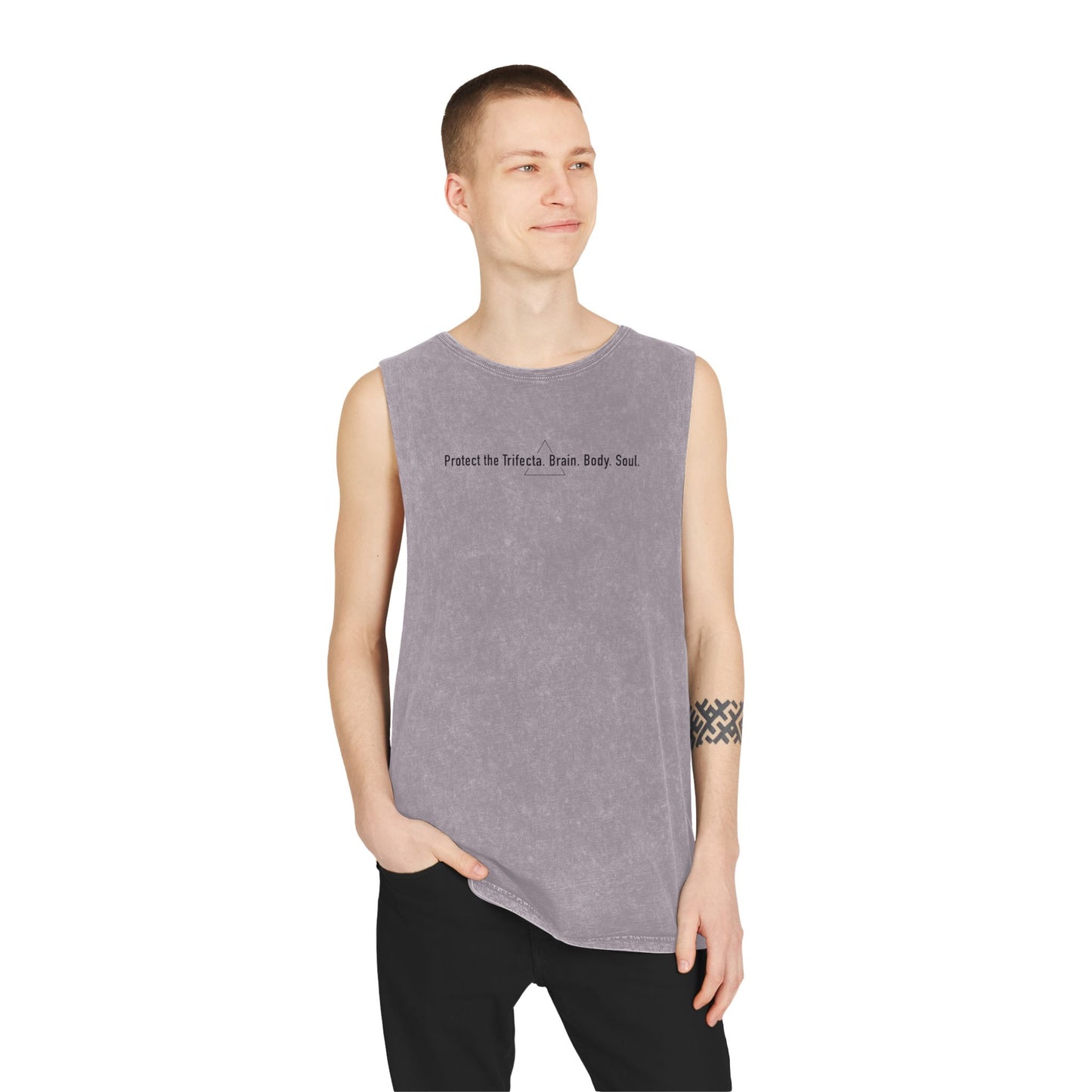 Trifecta Unisex Stonewash Tank Top