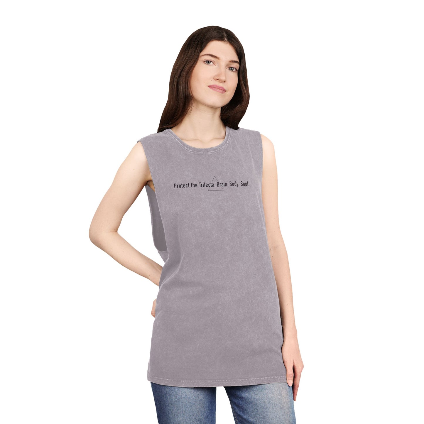 Trifecta Unisex Stonewash Tank Top