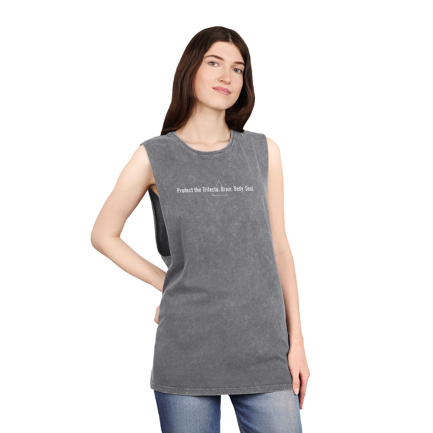 Trifecta Unisex Stonewash Tank Top