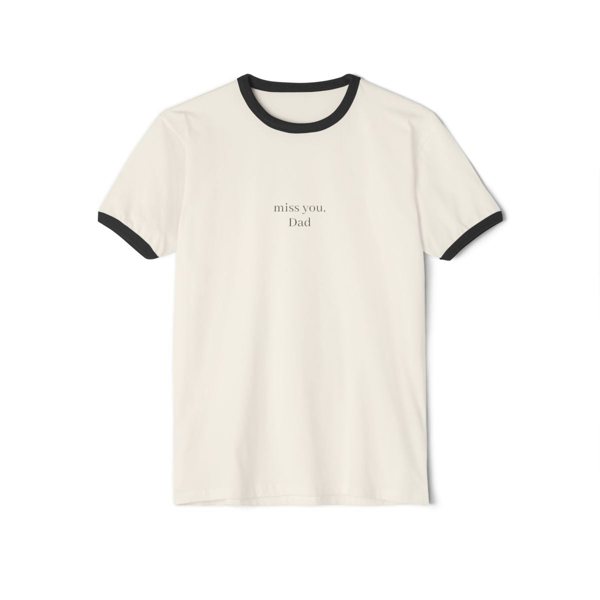 miss you, 'custom name' Unisex Ringer T-Shirt