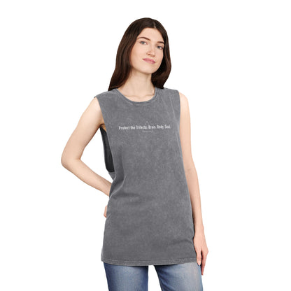Trifecta Unisex Stonewash Tank Top