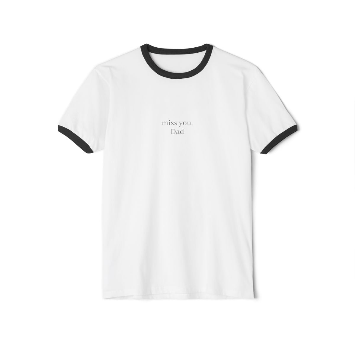 miss you, 'custom name' Unisex Ringer T-Shirt
