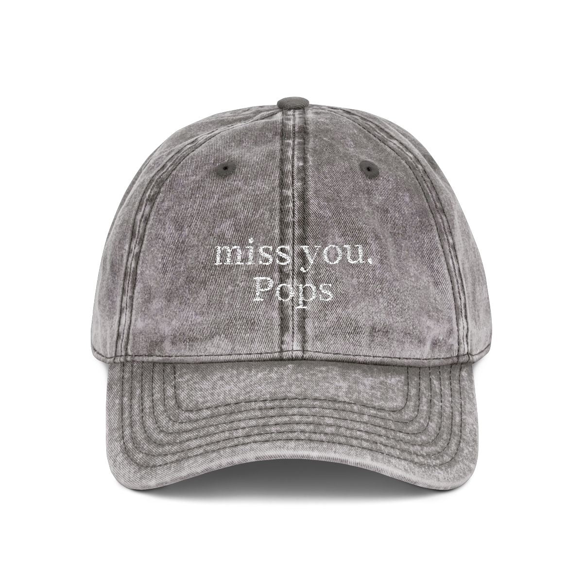 miss you, 'custom name' Unisex Vintage Embroidered Hat